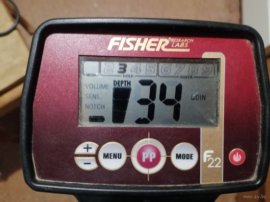 Металлоискатель Fisher F22 + 2 дополнительных DD катушки.
