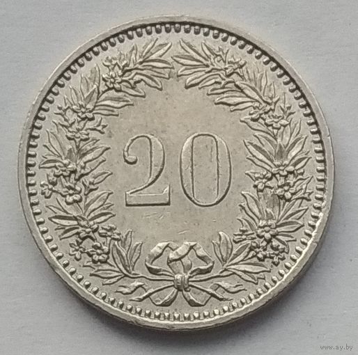 Швейцария 20 раппенов 1982 г.