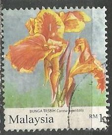 Малайзия. Садовые цветы. Красавица Канна. 2010г. St#1763.