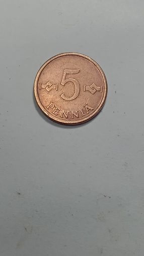 Финляндия 5 пени 1963 года .