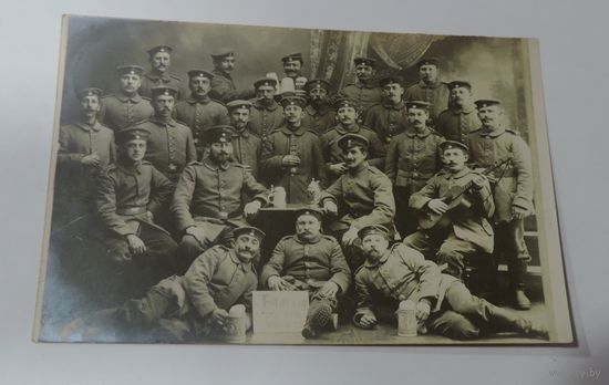 Фото немецких солдат 1-я мировая война. 1915 г. Германия. Размер 8.8-13.7 см.