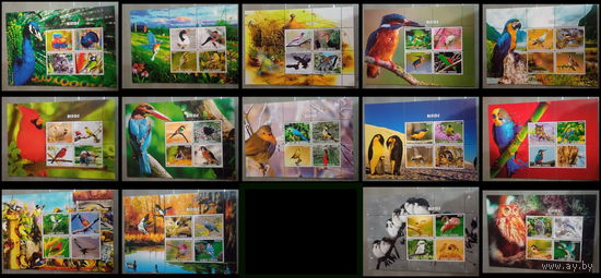 СЕРИЯ Блоков птицы   фауна  MNH