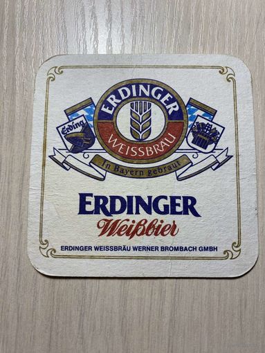 Подставка под пиво (бирдекель) Erdinger No 3
