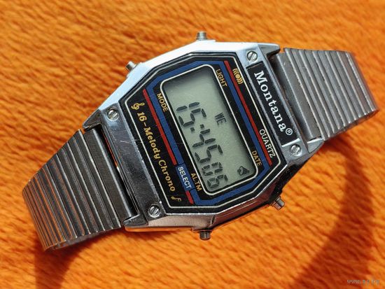 Электронные часы. Montana (Монтана), браслет в подарок. Торг есть. (No 3).