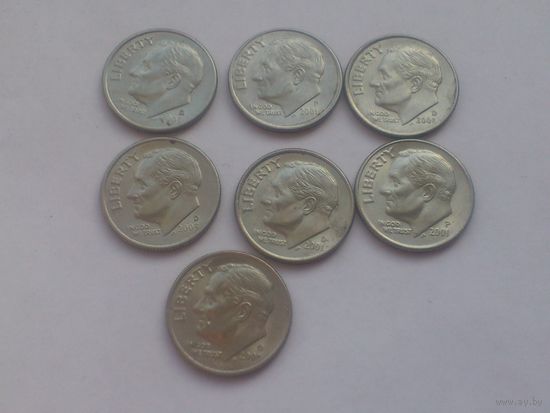 10 центов  ДАЙМ США 2001 , 2003, 2008 годов