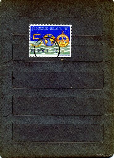 БЕЛЬГИЯ, 1992,  открытие америки, 1м   гашеная