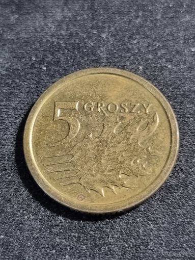 Польша 5 грошей 2015