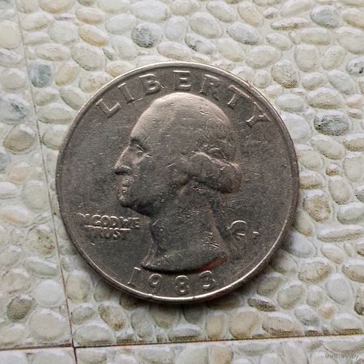 1/4 доллара (квотер) 1983(Р) года США.