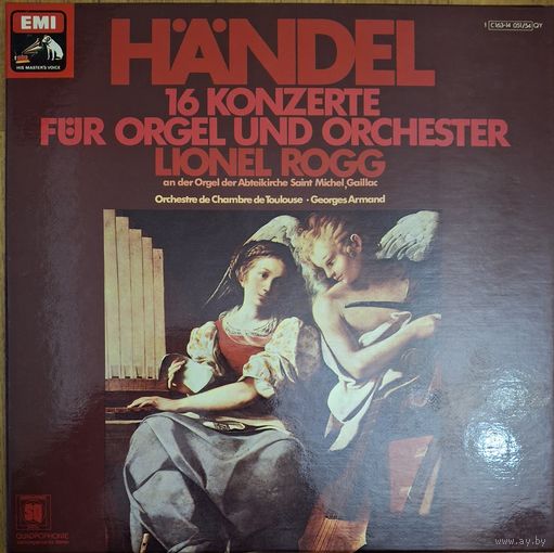 Handel, Lionel Rogg, Orchestre De Chambre De Toulouse, Georges Armand – 16 Konzerte Fur Orgel Und Orchester (4LP)