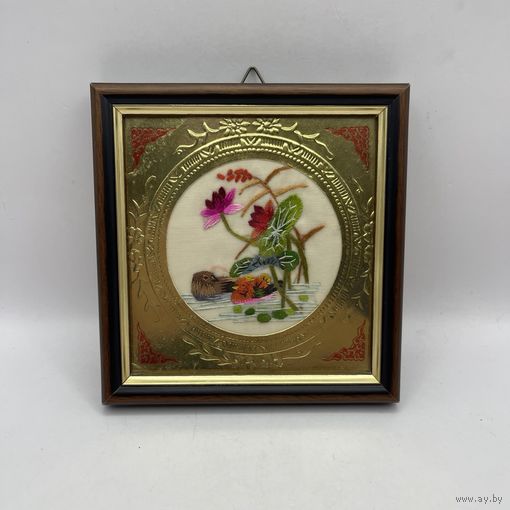 Панно ручной работы Утки-мандаринки. Италия. 3761