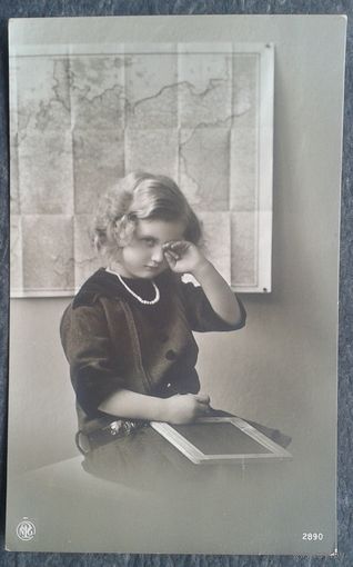 Фотооткрытка "Девочка". Германия 1914(?) г. Чистая.