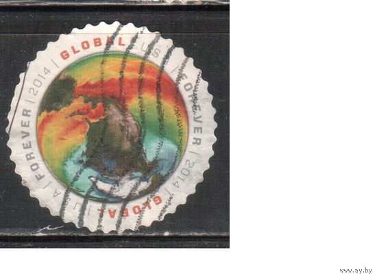 США-2014 (Мих.5079) , гаш.  , Глоболизация, Земля (одиночка),