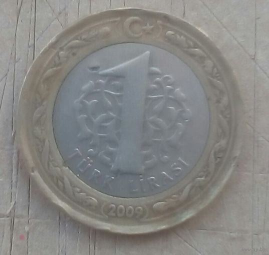 Монета 1лира турция