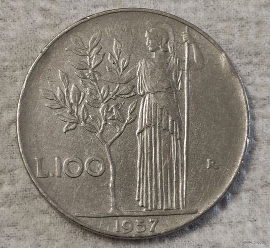 Италия 100 лир, 1957 (14-4-18)