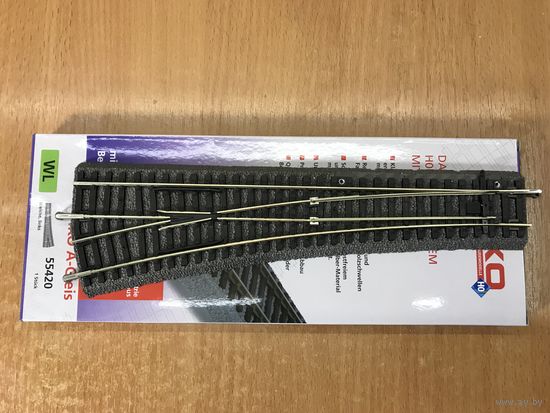 Стрелка левая на призме 55420 PIKO. Масштаб НО 1:87.