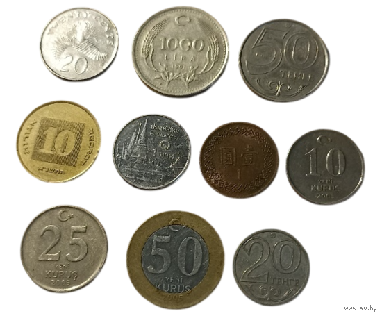 Монеты. Азия. Цена за все.