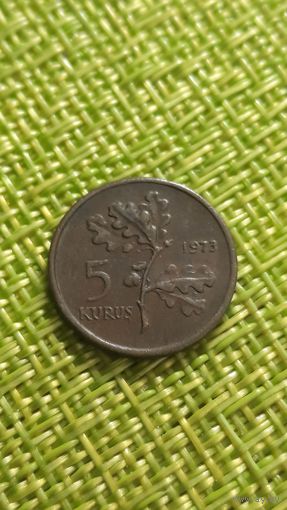 Турция 5 куруш 1973 г