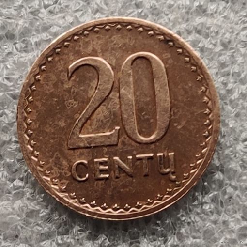 Литва 20 центов  1991 г.