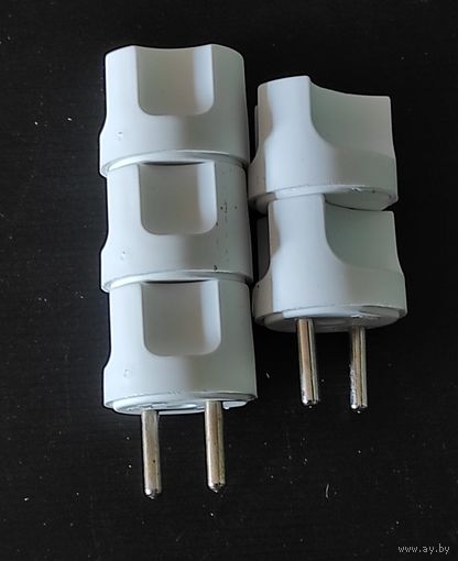 Переходник евро 6А 230В ITEC белый (5шт) с 1 рубля