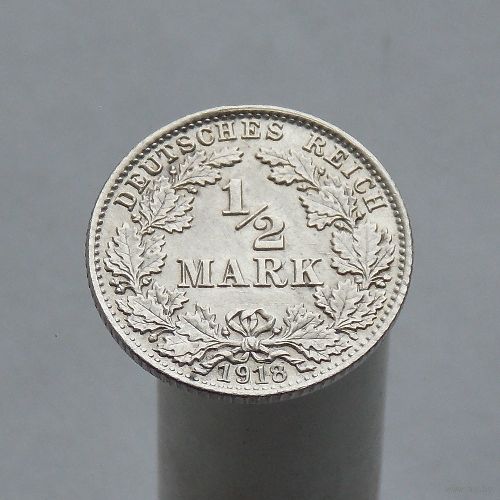 Германия 1/2 марки 1918 D