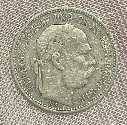 Монета 1 крона 1895 год. Австро-Венгрия. Франц Иосиф I.