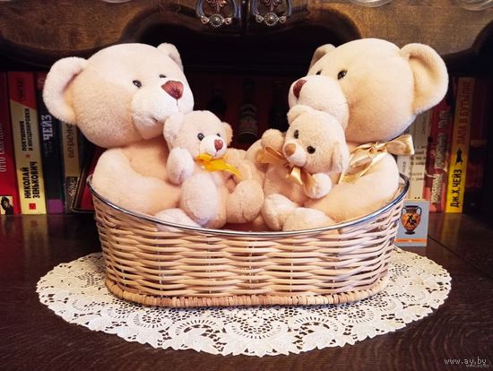 - ПЛЮШЕВЫЕ МЕДВЕДИЦЫ с МЕДВЕЖАТАМИ + КАШПО (нежнейшие на ощупь)