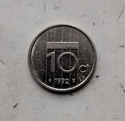 10 центов 1992 года Нидерланды. Королева Беатрис.