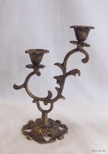 Подсвечник на две свечи Бронза 01