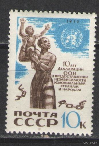 Марки СССР.1970г. 10 лет Декларации ООН