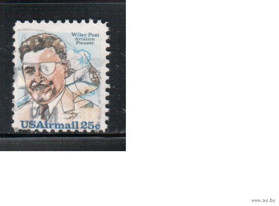 США-1979, (Мих.1408) , гаш. , История авиации, Летчик(2)
