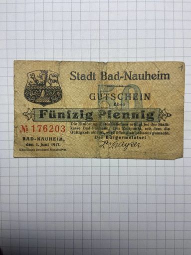 50 пфенигов (нотгельды) г. Германия.-2012