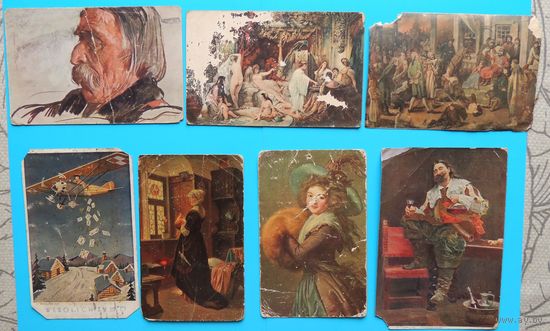 Открытки "Сюжетные", 1917-1940 гг., Россия, Польша, Германия