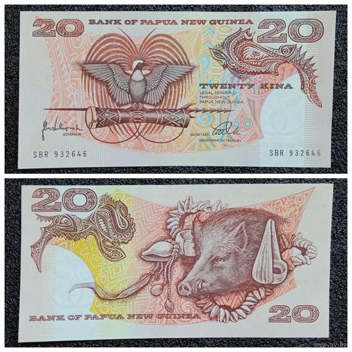20 кина Папуа-Новая Гвинея обр. 1988 г. aUNC