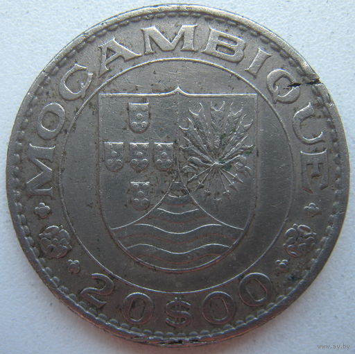 Мозамбик 20 эскудо 1971 г.