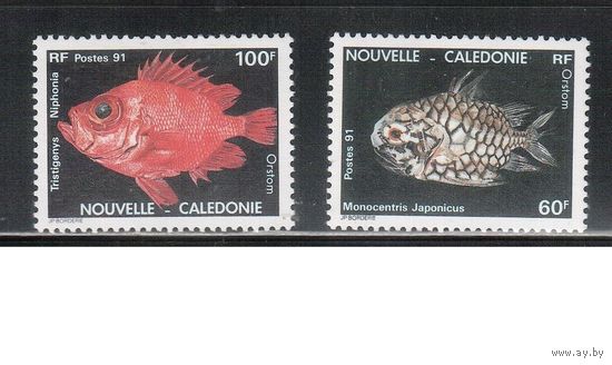 Новая Каледония-1991(Мих.909-910) **  , Морская Фауна,(полная серия)