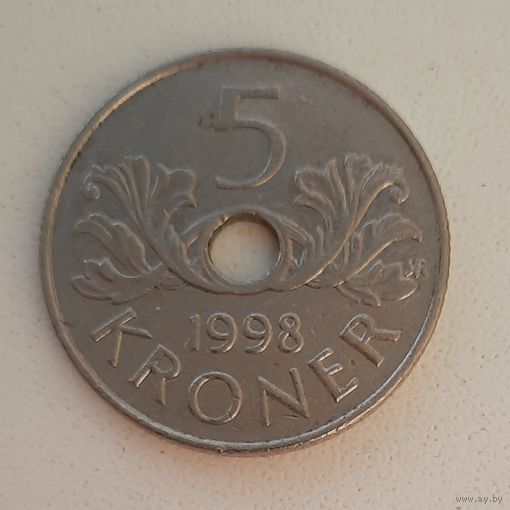 Норвегия 5 крон, 1998 KM# 463