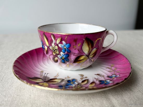 Кофейная пара Кузнецов Дулево роспись