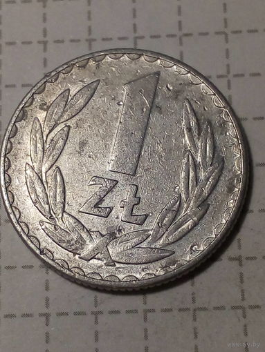 1 злотый Польша 1976 г