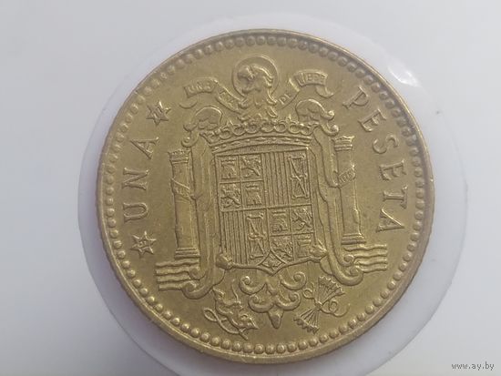 1 песета Испания 1975 года в звезде 1977 лот 44
