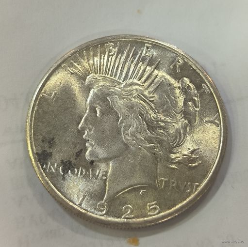 Доллар Мирный 1925 США штемпельный блеск! нечастый год !