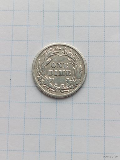 США, Barber дайм (10 центов) 1916 г. серебро
