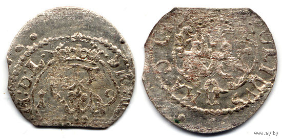 Шеляг 1619, Сигизмунд III Ваза, Вильно. Штемпельный блеск. Старт с 1 рубля!