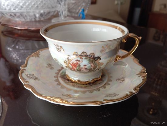 - Чайная пара Чашка Блюдце SONNEBERG Германия 1950-ые