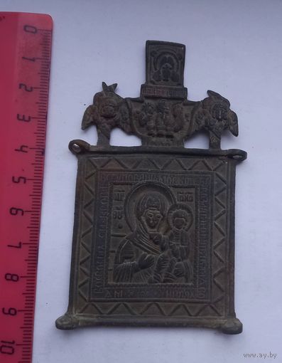 Старинная Икона.Створка от складня 9,5х5,5 см