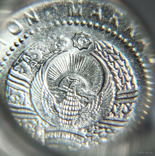 100 сом Узбекистан 2018 Брак на реверсе и аверсе