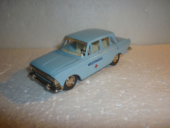 Модель авто МОСКВИЧ 408. МЕДПОМОЩЬ. СССР. 1:43