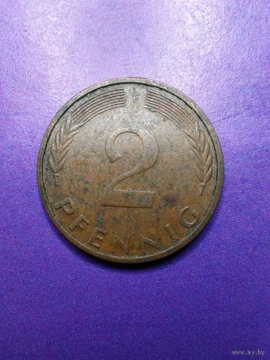 2 пфеннинга ФРГ 1976 F