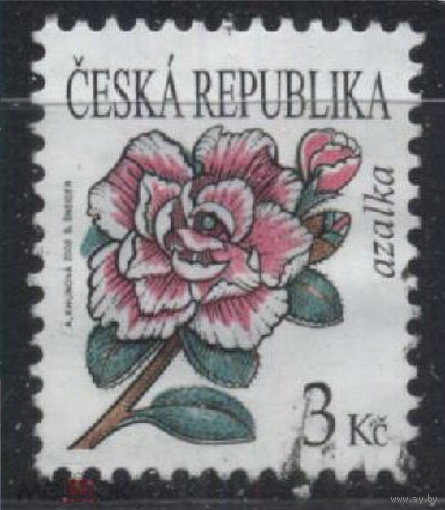 ЧЕХИЯ 2008 553 ФЛОРА азалка РОЗЕБЭЙ ЦВЕТЫ СТАНДАРТ ГАШ. 1 МАРКА