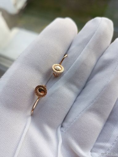 Детские золотые серьги СССР 583 пробы