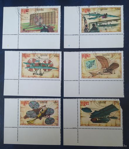 Камбоджа 1987 воздухоплавание 5м 1-брак.